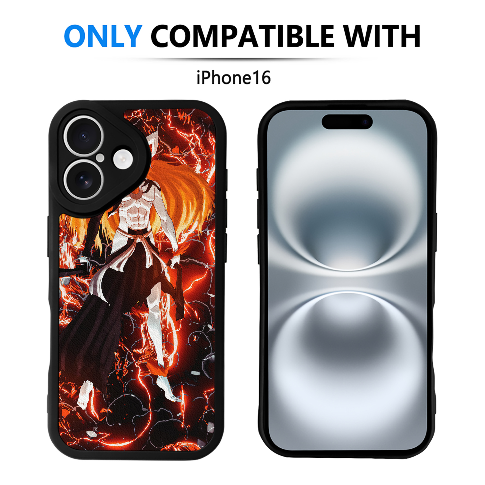 （画像用） ブリーチ BLEACH 【iPhone 16シリーズ対応】シリコンスマホケース（レザー調） 材質：シリコン